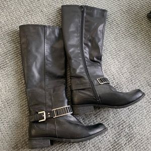 Faux leather west knee-high boots size 8